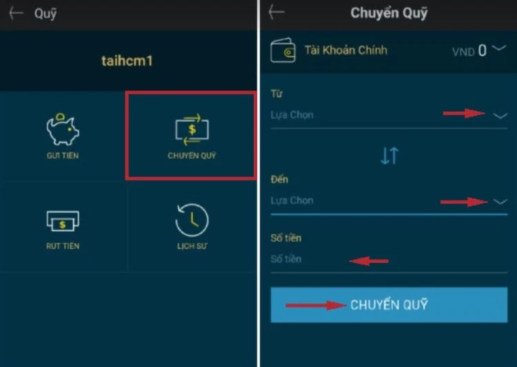 chuyển quỹ w88